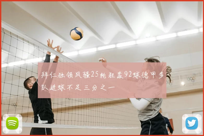 拜仁独领风骚25轮狂轰92球德甲多队进球不足三分之一
